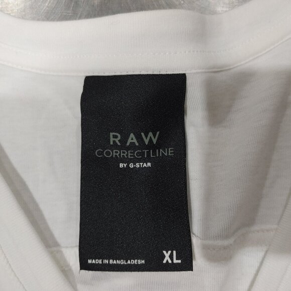 Brand New G-Star RAW CorrectLine Charley Granddad T-Shirt White Men's Size XL - Picture 2 of 4